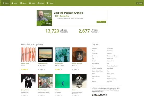 Christian Music Archive — project screenshot