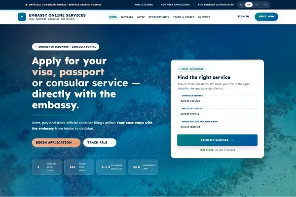 Embassy Portal screenshot 1