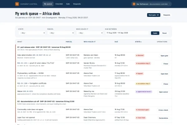 Shipment Control screenshot 1