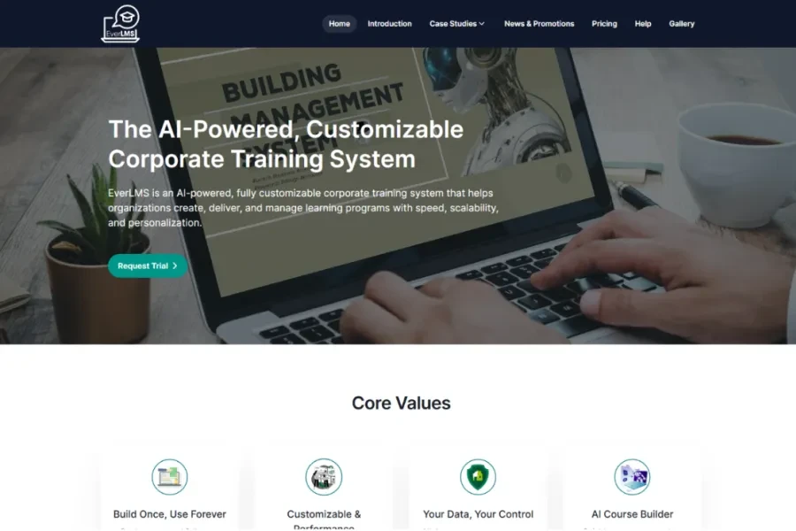 EverLMS - screenshot of work delivered by Futuristik