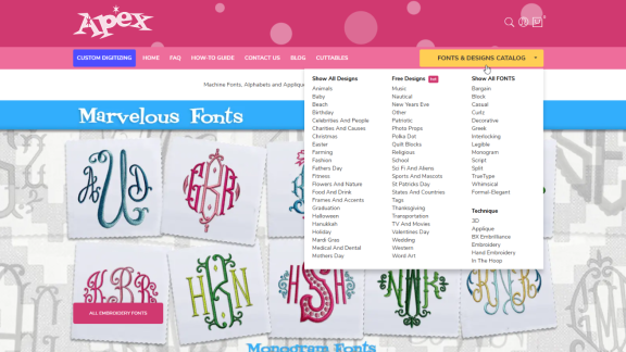Apex Embroidery Designs: Screenshot 1