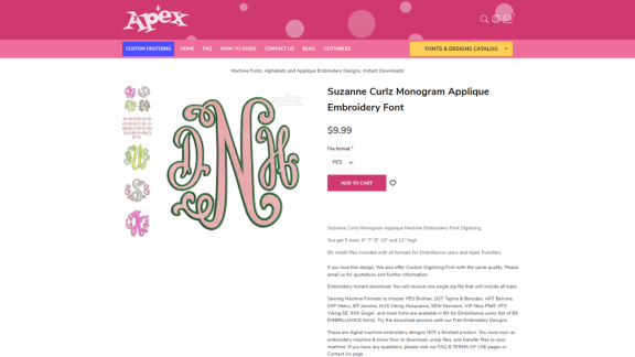 Apex Embroidery Designs: Screenshot 2