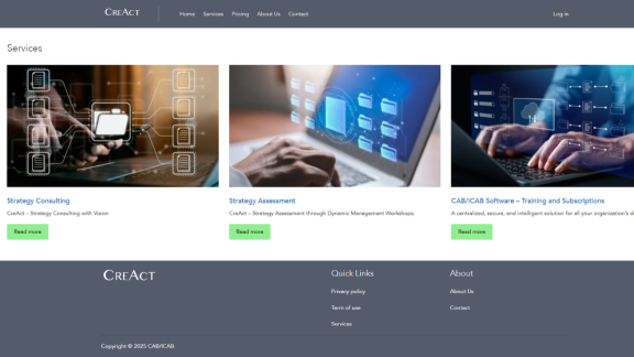 Creact (CAB/ICAB): Screenshot 1