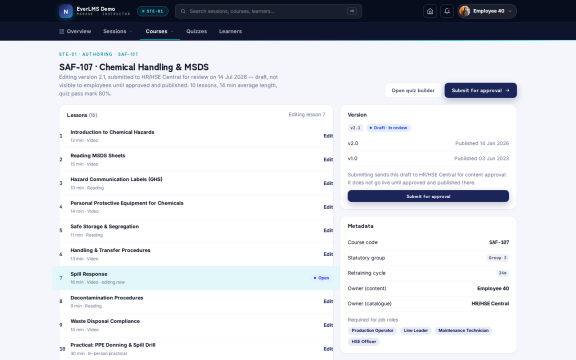 EverLMS: Course editor