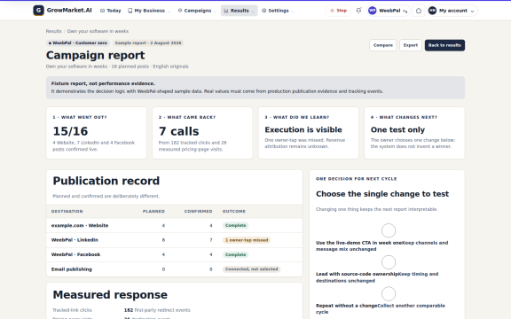 GrowMarket.AI: Campaign report