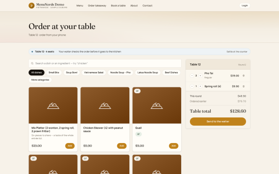 Menu Nerds: Qr table menu