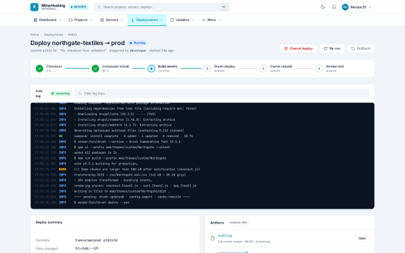 MineHosting: Deploy log