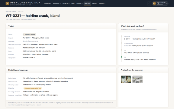 OpenConstruction: Warranty