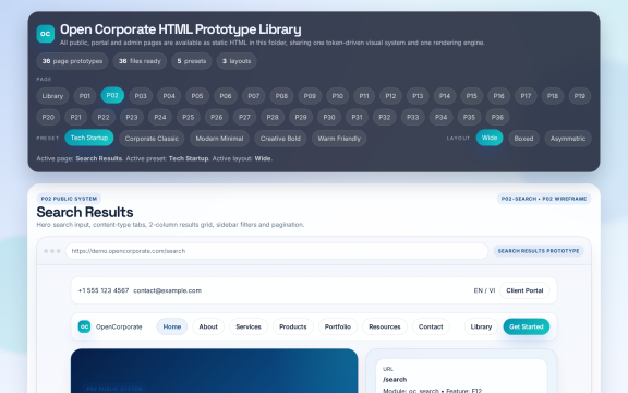 OpenCorporate: Site search