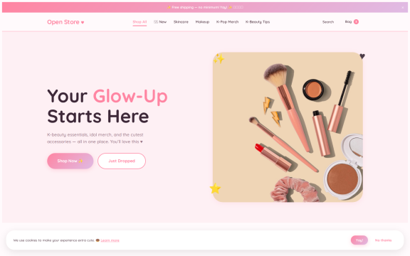 OpenStore: "K beauty pop" theme